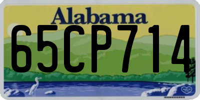 AL license plate 65CP714