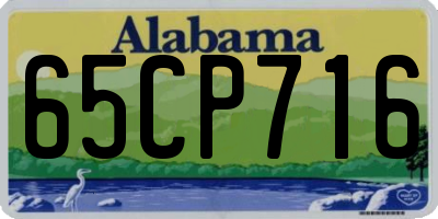 AL license plate 65CP716