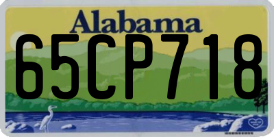 AL license plate 65CP718
