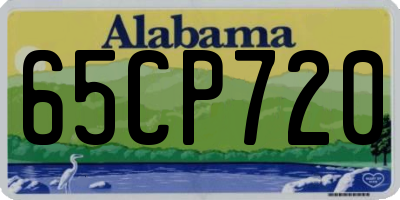 AL license plate 65CP720