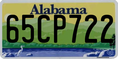 AL license plate 65CP722