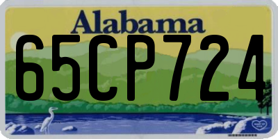 AL license plate 65CP724