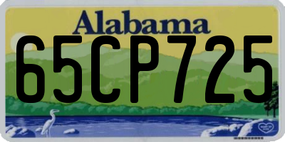 AL license plate 65CP725