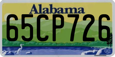 AL license plate 65CP726