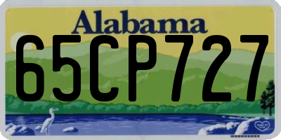 AL license plate 65CP727