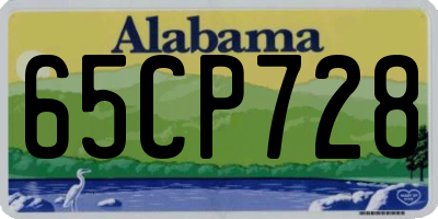AL license plate 65CP728