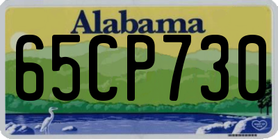 AL license plate 65CP730