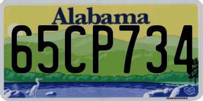 AL license plate 65CP734