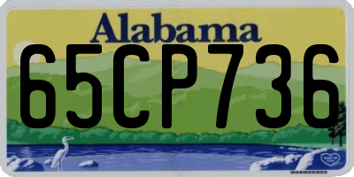 AL license plate 65CP736