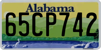 AL license plate 65CP742