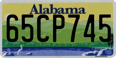AL license plate 65CP745