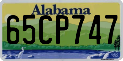 AL license plate 65CP747
