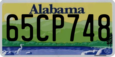 AL license plate 65CP748
