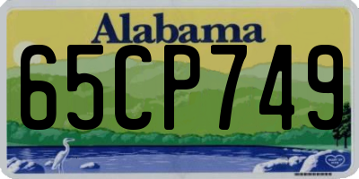 AL license plate 65CP749