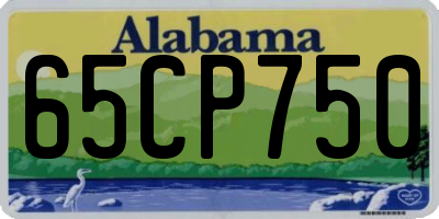 AL license plate 65CP750