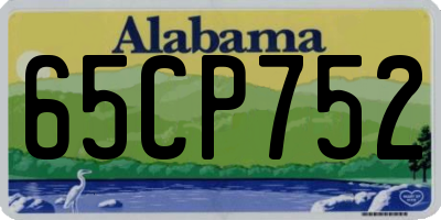 AL license plate 65CP752