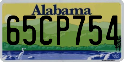 AL license plate 65CP754