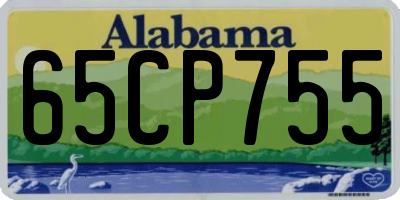 AL license plate 65CP755