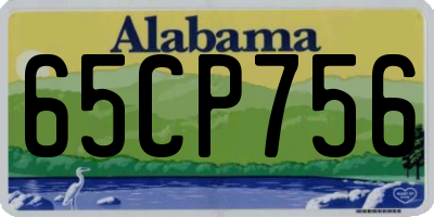 AL license plate 65CP756