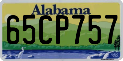 AL license plate 65CP757