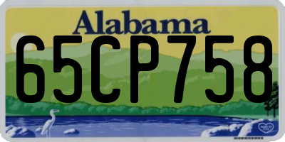 AL license plate 65CP758
