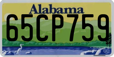 AL license plate 65CP759