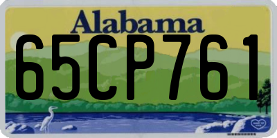 AL license plate 65CP761
