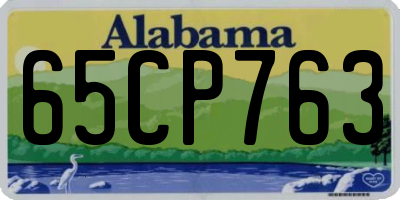 AL license plate 65CP763