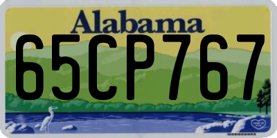 AL license plate 65CP767