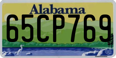 AL license plate 65CP769