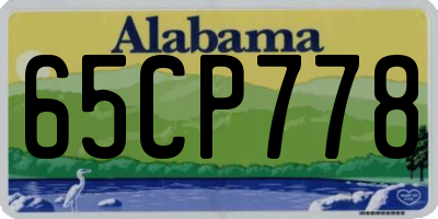 AL license plate 65CP778