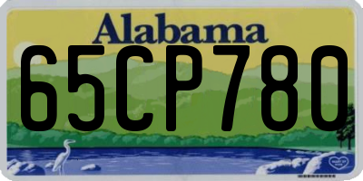 AL license plate 65CP780