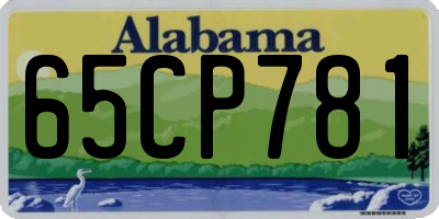 AL license plate 65CP781