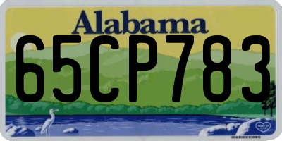 AL license plate 65CP783