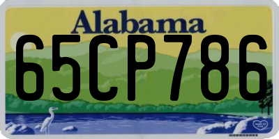 AL license plate 65CP786