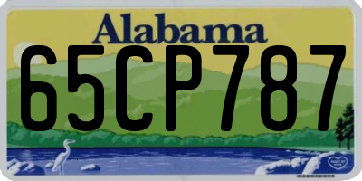 AL license plate 65CP787
