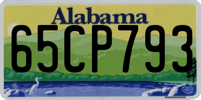 AL license plate 65CP793