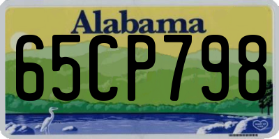 AL license plate 65CP798