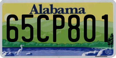 AL license plate 65CP801