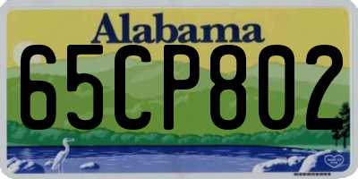 AL license plate 65CP802