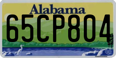 AL license plate 65CP804