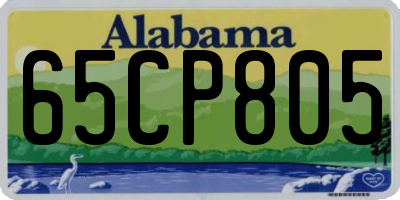 AL license plate 65CP805