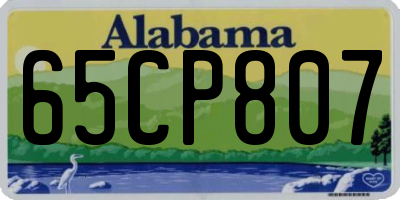 AL license plate 65CP807
