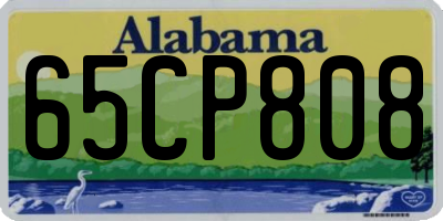 AL license plate 65CP808