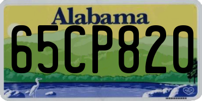 AL license plate 65CP820