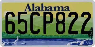 AL license plate 65CP822