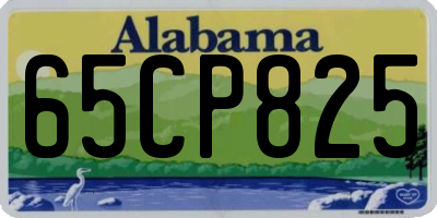 AL license plate 65CP825