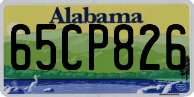 AL license plate 65CP826