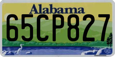 AL license plate 65CP827