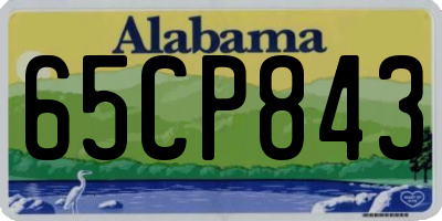 AL license plate 65CP843